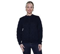 click2style Plus Sizes Crew Neck Front Button Long Sleeves Knitted Pocket Cardigan (UK, Numeric, 30, 32, Plus, Regular, Navy)