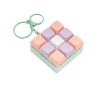 Clickable 9 Keychain Portable Desk Toy With Feedbacks Quiet Stress Reliever For Worry Relief & Concentrate Travel Friendly Keychain