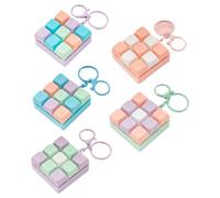 Clickable 9 Keychain Portable Desk Toy With Feedbacks Quiet Stress Reliever For Worry Relief & Concentrate Travel Friendly Keychain