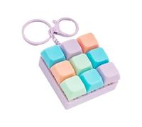 Clickable 9 Keychain Portable Desk Toy With Feedbacks Quiet Stress Reliever For Worry Relief & Concentrate Travel Friendly Keychain