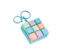 Clickable 9 Keychain Portable Desk Toy With Feedbacks Quiet Stress Reliever For Worry Relief & Concentrate Travel Friendly Keychain