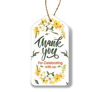 Clickedin - Thank You Tags for Packaging, Customized Packing Tags for Small Business 50 Pieces with Natural Jute Twine