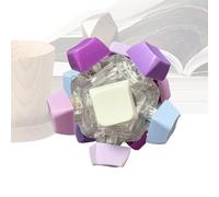 Clicker Press Button, 12 Color Light Up, Portable Clicky Keyboard, Kids Adults Fidget Toy for School, Classroom Desk Accessory, Multi Purpose Stress Relief Gadget for Entertainment Play