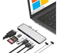 Clickfish Surface Laptop 6/5/4/3 Hub Docking Station, USB-C Hub with 4K@30Hz HDMI, 2xUSB 3.0, USB-C, SD/TF Card Slot, 3.5mm Audio for Surface Laptop 6/5/4/3/Laptop Go 3/Go2/Go