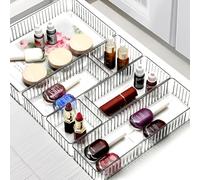 Clickinline 12pcs MakeUp Drawer Organiser, Clear Drawer Organiser, Stackable Dressing Table Organisers, 4 Size Acrylic Non-Slip Cosmetic Storage Bins, Drawer Dividers For Office/Bathroom