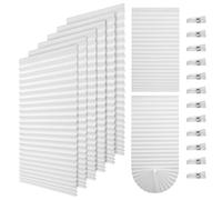 Clickinline 6 Pcs Temporary Blinds, Temporary Blackout Blinds, High Shading Stick On Blinds, Paper Temporary Blind for Windows, No Drill Conservatory Shades Pleated Blind for Home Bedroom 23.6"X59"