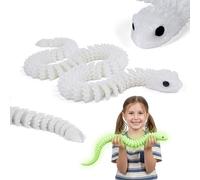 clickmax 3D Printed Snake - Glow in the Dark Articulated Flexible Toy - Large Collectible Animal Figure for Home & Office Decor - 67 cm (26.4 in) Extra Long