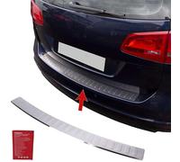 clickmax Rear Bumper Protector compatible with Alhambra and Sharan MPV (2010-2022), Brushed Matt Stainless Steel Scuff Guard