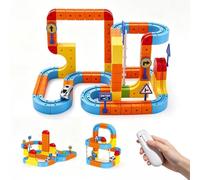Clickrail Electric Train Set, 147 PCS 3D Magic Rail Cube Train Set with Remote Contral, STEM Track Fusion Toy with Gravity-Defying Motorized Trains & Race Track,DIY Building Toy Gift for Boys Girls 3+