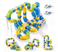 Clickrail Electric Train Set, 224 PCS 3D Magic Rail Cube Train Set, STEM Track Fusion Toy with Gravity-Defying Motorized Trains & Flexible Race Track, DIY Embedded Building Toy Gift for Boys Girls 3+