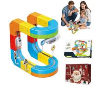 Clickrail Electric Train Set Flexible Race Track, Clickrail Magnetic Train Tracks Set, Gravity-Defying 3D Embedded Layouts & Motorized Car& Rail Cube, Christmas Birthday Gifts for Boys Girls (32PCS)