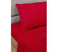 clicktostyle EGYPTIAN COTTON T200 RED COLOUR FITTED SHEET WITH PAIR OF PILLOW CASES DOUBLE SIZE