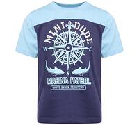 clicktostyle Kids Boys Children 100% Cotton Sea Life Theme T Shirts Tops Summer Collection (Blue Navy Mini Dude, 7-8 Years)