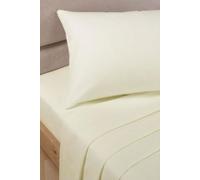 clicktostyle LUXURY CREAM COLOUR 100% PURE EGYPTIAN COTON FLAT SHEET 200 THREAD COUNT SINGLE SIZE