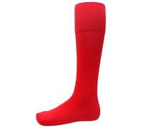 clicktostyle School Uniform Football Socks Unisex Youth 1 Pair Size 4-6 Soccer Hockey Rugby Knee High (Red)