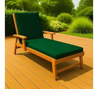 clicktostyle Waterproof Sun Lounger Deck Bed Cushion Outdoor Recliner Chair Cushion Pad Only (Green)
