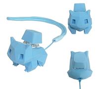 Clicky Frog Fidget Toy - 3D Printed Tactile Stress Reliever with Mechanical Keyboard Feel | Pocket-Sized Desk Toy for Adults & Kids, Backpack Charm with Hand Wrist Strap Rope (Blue)