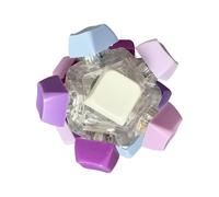 Clicky Keyboard Fidget, 12-Color Light Up Portable Clicky Press Button, Kids Adults Fidget Key Button Clicker, for School, Travel, Classroom, Home, Bag, Desk, Office
