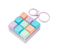 Clicky Keyboard Fidget, Keyboard Fidget Toy, 9-in-1 Detachable Reconfigurable Finger Clicker, Sensory Stress Relief Toy with Colorful Keys, Button Finger Keychain for Kids Adults Decompression Gifts