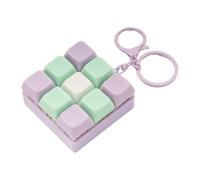 Clicky Keyboard Fidget, Keyboard Fidget Toy, 9-in-1 Stress Relief Desk Toys, Detachable Reconfigurable Finger Clicker, Button Decompression Gifts, Portable Fidgets Keychain for Kids Adults