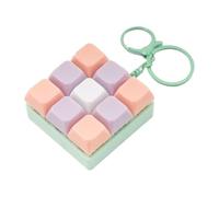 Clicky Keyboard Fidget, Keyboard Fidget Toy, 9-in-1 Stress Relief Desk Toys, Detachable Reconfigurable Finger Clicker, Button Decompression Gifts, Portable Fidgets Keychain for Kids Adults