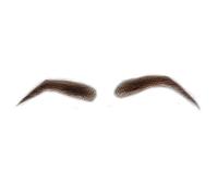 CliCling False Eyebrows Light Brown Artificial Human Hair Handmade Crochet Invisible Realistic Natural