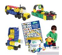 Clics construction toys for children from 3 years, creative educational toys in a 275 piece set, building blocks for girls and boys, Montessori STEM toys, durable toys made from recycled material