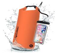 Cliduli Waterproof Dry Bag,Roll Top Orange Small Waterproof Backpack 2L/5L/10L/20L/30L/40L Floating Lightweight Bags for Kayaking, Boating, Fishing, Swimming Camping with Waterproof Phone Case
