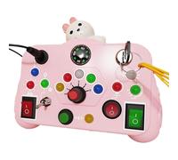 Client Education Handout Planner Toddler Busy Board With LED Light New Baby Sensory Board Light Switches Toys Preschool Learning Educational Travel Activity Sensory Toys A (C, 15. 5x6x12. 5cm)