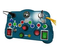 Client Education Handout Planner Toddler Busy Board With LED Light New Baby Sensory Board Light Switches Toys Preschool Learning Educational Travel Activity Sensory Toys A (A, 15. 5x6x12. 5cm)