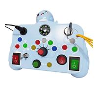 Client Education Handout Planner Toddler Busy Board With LED Light New Baby Sensory Board Light Switches Toys Preschool Learning Educational Travel Activity Sensory Toys A (D, 15. 5x6x12. 5cm)