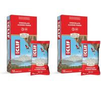 CLIF BAR Chocolate Almond Fudge Plant Based Energy Bars, 12 x 68 g (Pack of 2)