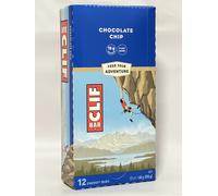 CLIF BAR Chocolate Chip Energy Bars 12 x 68g | Plant Based | 10g Protein | Vegan