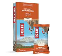 CLIF BAR Crunchy Peanut Butter Plant Based Energy Bars, 12 x 68 g | with 11 g Protein for Running, Marathon Training, Cycling & Endurance Sports