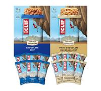 CLIF BAR Energy Bar Mixed Flavour Variety Pack 12 x 68 g | Includes Chocolate Chip and White Chocolate Macadamia Nut, With Plant-Based Protein for Endurance Sports
