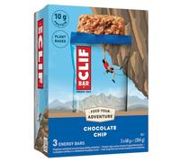CLIF BAR Energy Bar - Protein Bar Chocolate Chip Plant-Based Protein Bar for Running, Marathon Training, Cycling & Endurance Sports 3 x 68 g