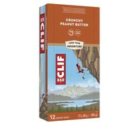 CLIF Bar Energy Bars/Nutritional Protein Bar, Source of Plant Based Protein, Crunchy Peanut Butter, 12 x 68g