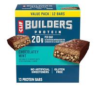 Clif Builder's - Chocolate Mint Flavour - Vegetable Protein Bars - Gluten Free - GMO Free - Low Glycemic - 20g Protein - 68ml (Pack of 12)