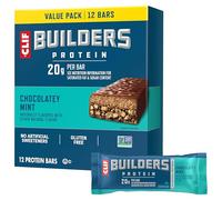 Clif Builder's - Chocolate Mint Flavour - Vegetable Protein Bars - Gluten Free - GMO Free - Low Glycemic - 20g Protein - 68ml (Pack of 12)