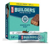 Clif Builder's - Chocolate Mint Flavour - Vegetable Protein Bars - Gluten Free - GMO Free - Low Glycemic - 20g Protein - 68ml (Pack of 12)