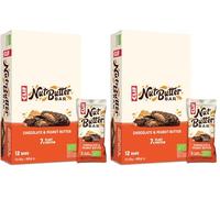 CLIF Nut Butter Bar | Protein Bar | Chocolate & Peanut Butter | Organic |12 x 50 g (Pack of 2)
