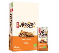CLIF Nut Butter Bar | Protein Bar with 7g Plant Protein | Peanut Butter | Organic Snack Bars for On-the-Go | 12 x 50 g