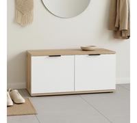 Clif St 100 Modular Hallway System Storage Cabinet Artisan Oak White