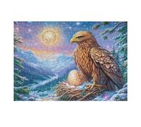 Cliff Bald Eagle 300 Piece Jigsaw Puzzle for Adults Happy Time Jigsaw Family Camping Activity Vibrant Whimsical Design Great Gift for Outdoor Lovers 300 PCS