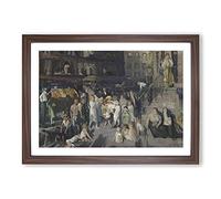 Cliff Dwellers by George Bellows Framed Print | A2 Walnut Framed Wall Art | Ready to Hang | Modern Landscape Picture | Living Room Bedroom Lounge Office