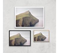 Cliff Edge Giclee Art Print - A3 - White Frame