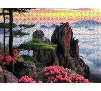 Cliff Landscape Puzzle - 1500 Piece Jigsaw Puzzles for Adults - The Back Features Printed Letter Guides - The Pieces fit Together Snugly - Wooden Puzzles for Adults - Gifts Man 34.3 X 22.4 In s7h-163
