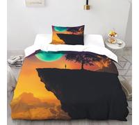 Cliff Moon Bedding Set Theme Bedspread Aesthetic Tree Animals Duvet Cover Set Chic Breathable Quilt Cover Universal for All Seasons with Pillow Single（135x200cm）