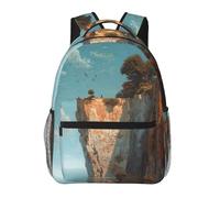 Cliff Print Background Backpack School Bag Travel Rucksack for Students Man Woman, Laptop Backpack Casual Daypack for Travel/College/Work