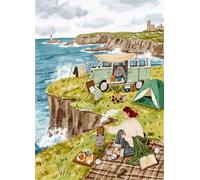 Cliff Retreat 500 Piece Jigsaw Puzzles for Adults Cliffside Van Life Jigsaws for Adults 500 Pieces Puzzle Gifts